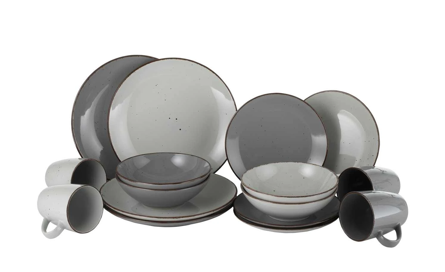 Peill+Putzler Kombiservice, 16-teilig Siena | Hellgrau / Dunkelgrau 6 Peill+Putzler Kombiservice, 16-teilig Siena | Hellgrau / Dunkelgrau – Bild 4