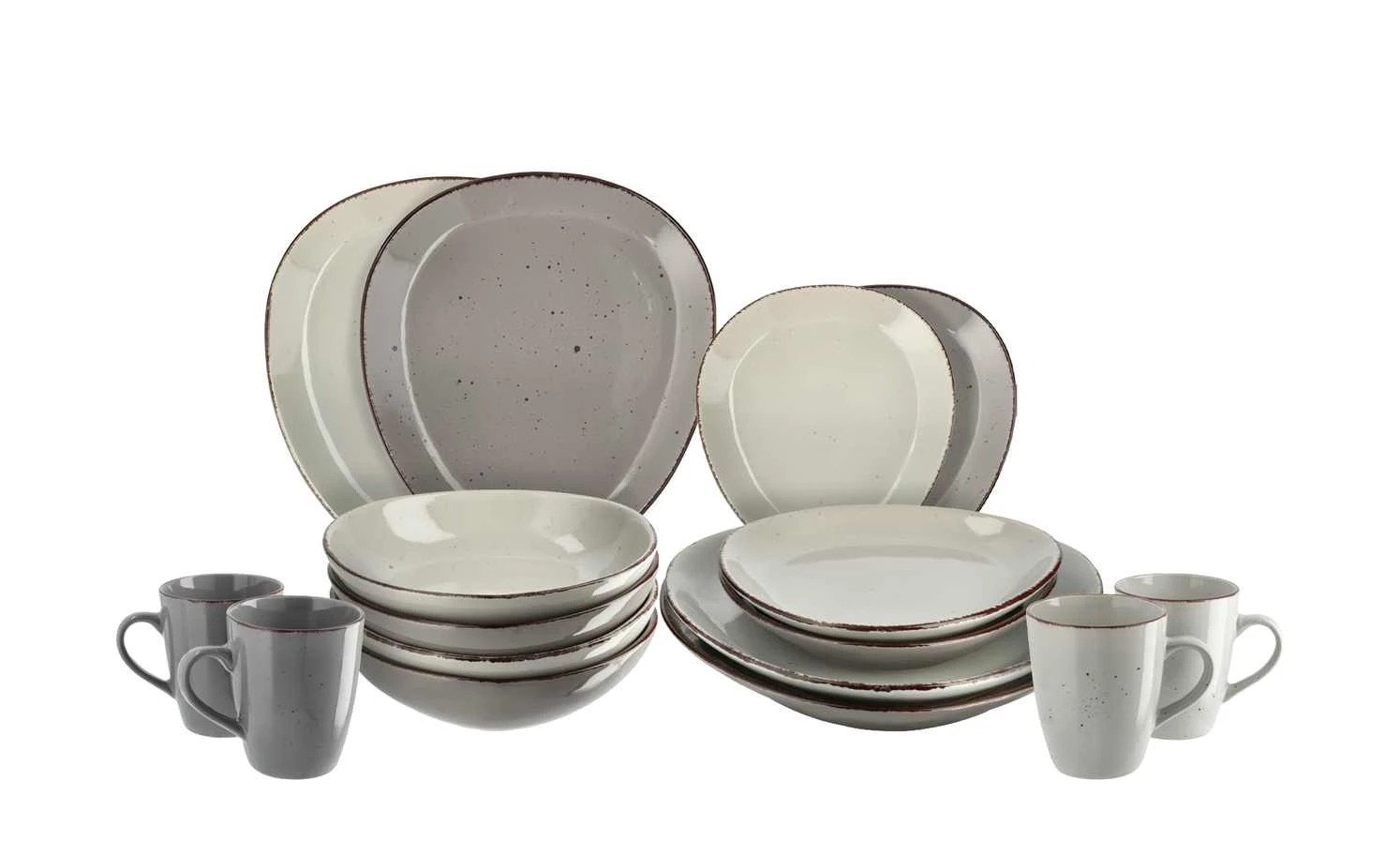 Peill+Putzler Kombiservice, 16-teilig Siena Due | Grau / Dunkelgrau 4 Peill+Putzler Kombiservice, 16-teilig Siena Due | Grau / Dunkelgrau – Bild 2