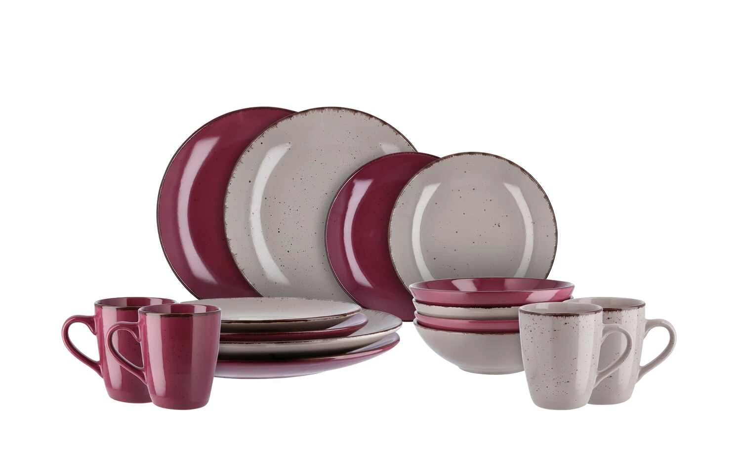 Peill+Putzler Kombiservice, 16-teilig Siena | Berry (Pink) / Steingrau 7 Peill+Putzler Kombiservice, 16-teilig Siena | Berry (Pink) / Steingrau – Bild 5