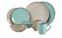 Peill+Putzler Kombiservice, 16-teilig Siena | Türkis / Steingrau -Geschirr Verkaufsladen 529801 4 202102172232