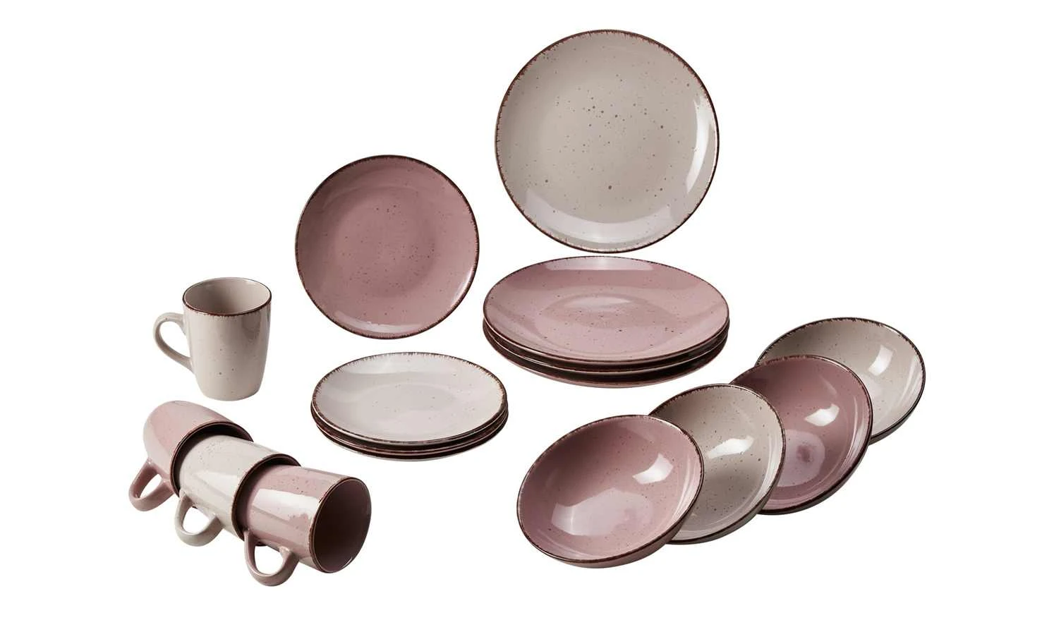 Peill+Putzler Kombiservice, 16-teilig Siena | Rosa / Hellrosa 4 Peill+Putzler Kombiservice, 16-teilig Siena | Rosa / Hellrosa – Bild 2